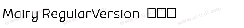 Mairy RegularVersion字体转换